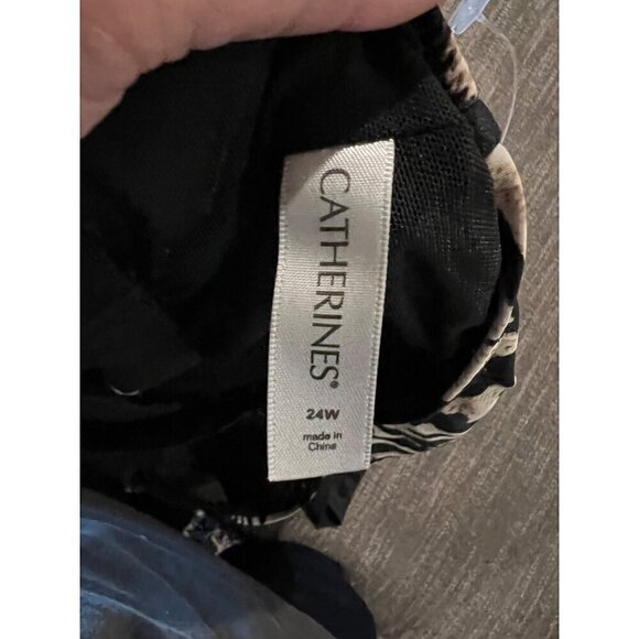 Catherines Zebra Print Tankini Top Size 24W Swim vacation resort cruise - Picture 3 of 11